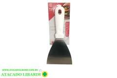 ESPATULA INOX 24X10CM CABO BRANCO PLAST 193016