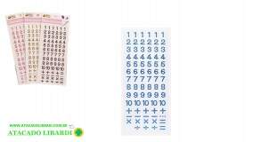 ADESIVO AUTOCOLANTE 9X24CM PEDRAS NUMEROS RT7196