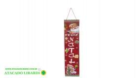 TOTEM FELIZ NATAL 87CMX19,5CM SORTIDO NTF4028