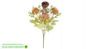 ROSA HORTENSIA BUQUE X5 OCRE OUTONO 30CM 88203007