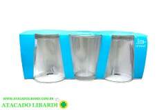 CONJ COPO VIDRO 200ML 10CM 6PCS LATINO CLEAR V100501