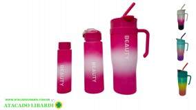 GARRAFA PLAST TAI DAI 3PCS 1200/600/240ML COLOR HG71854