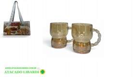 CANECA 10CM 250ML VIDRO 2PCS FUT1118