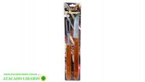 KIT CHURRASCO 2PCS FACA E GARFO RJ14032