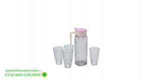 JARRA VIDRO 1L DEC C/4 COPOS 230ML FU18021