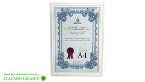 QUADRO CERTIFICADOS PLAST 20X30CM BRANCO VIDRO PCE5108