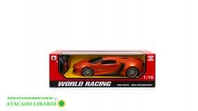 CARRO CONTROLE REMOTO 27X10X6CM 4 FUNCOES RACING KD282