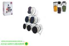 PORTA CONDIMENTO C/SUPORTE INOX 7PCS VDA04040