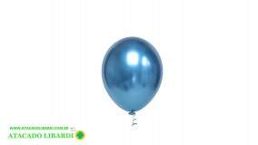 BALAO 9 JOY CROMADO AZUL C/25UN MET9