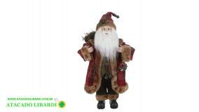 BONECO NOEL EM PE 60CM VERMELHO VERDE A1603001