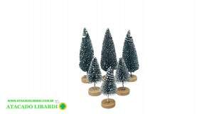 KIT DECORATIVO ARVORE VD C/NEVE 6UNI 9,5CM SW7909