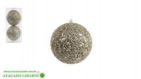 BOLA DECORADA 10CM C/2UNI DOURADO 91413003