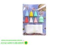 DECORADOR BOLO C/SACO 8PCS KC48037