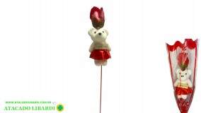ROSA ARTIFICIAL 40CM C/URSO BG510249RD