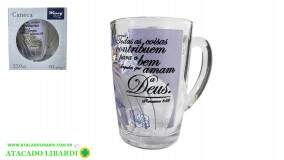 CANECA VIDRO 11CM 350ML SALMOS DEC VDA09336