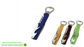 ABRIDOR GARRAFA 13CM SACA ROLHAS 4EM1 INOX CK4713