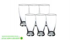 CONJ COPO VIDRO 315ML  6PCS TRANSP 16216