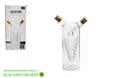 GALHETEIRO DUPLO 600/320ML VIDRO DT9483