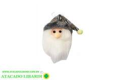 ENFEITE PELUCIA PENDENTE CABECA NOEL 18X8CM XTS0807