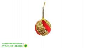 BOLA DECORADA 8CM LANTEJOULA NBOL8V28V