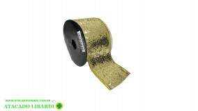 FITA ARAMADA TECIDO 6,3CMX9,14M GLITTER YJ9864