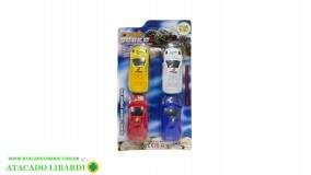 BLISTER CARRINHOS PLAST 4PCS COLOR TS90396