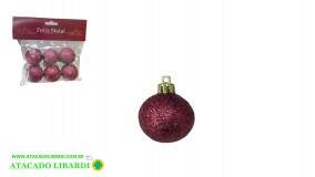 BOLAS 4CM C/6 PCS VINHO 60147VH