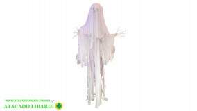 BONECO ANIMATRONIC CAVEIRA FANTASMA 1,7M BRANCO 96176001