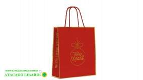 SACOLA PAPEL HOT STAMPING 32X26X12CM A8930003