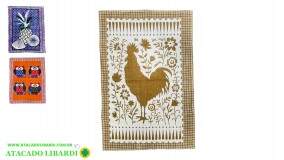 PANO PRATO BAINHA MOLDURA 4 LADO 41X65CM ESTAMPADO 0292
