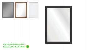 ESPELHO 35X45CM MOLDURA MADEIRA 522112