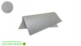 FOLHA EVA PRATA GLITTER 40X48CM 2MM 5UNI PE3512