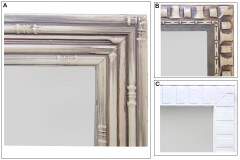 QUADRO E 50X150CM MOLDURA MADEIRA LUXO