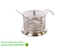 ACUCAREIRO VIDRO/INOX 190ML C/COLHER IXB1301