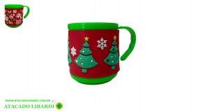 CANECA NATAL PLAST 8CM 220ML DEC NTW50011