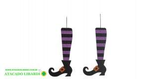 PERNA BRUXA  40CM PRETO ROXO 87142001