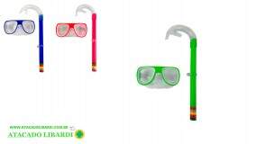 KIT MERGULHO C/MASCARA E SNORKEL COLOR RD1215