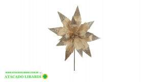BICO PAPAGAIO AVELUDADO 47CM C/GLITTER CHAMPANHE 97719003