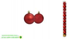 BOLA TUBO 4CM 12PCS VERMELHO NTB1801V