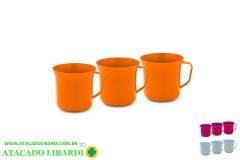 CONJ CANECA 3UNI PLAST 250ML 0091