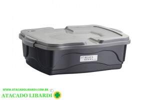 ORGANIZADOR PLAST 12L C/TRAVA PRETO 0564