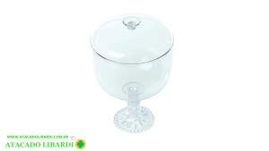 TACA CONFEITEIRO C/TAMPA 1,2L TRANSPARENTE