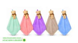 TOALHA DE MAO P/BEBE MICROFIBRA 30X30CM URSO COLOR HU58503