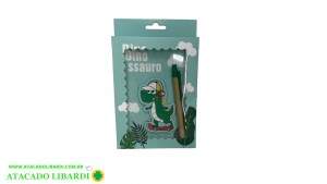 CADERNO DINOSSAURO 11,8X16,8CM 38F C/CANETA  HA86906