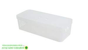 ORGANIZADOR EMPILHAVEL PLAST 33X14X10CM C/TAMPA FENDI 8506TP