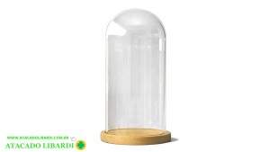 VASO REDOMA  VIDRO C/BASE 20CM S/PUXADOR 910397