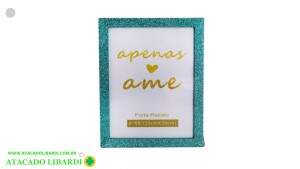 PORTA RETRATO GLITER15X20 HV MADEIRA FJ91589