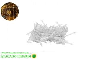 PISCA CASCATA 240 LED 4,3M BRANCO QUENTE 220V 8F FIO TRANSP NTL1240Q220V
