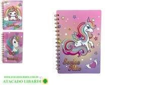 CADERNO UNICORNIOS 14,5X21CM 58F FJ90414