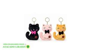 CHAVEIRO GATO 10CM PELUCIA FJ91006
